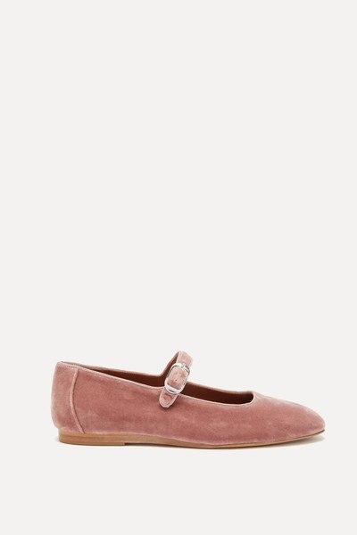  Velvet Mary Jane Ballet Flats  from Le Monde Béryl