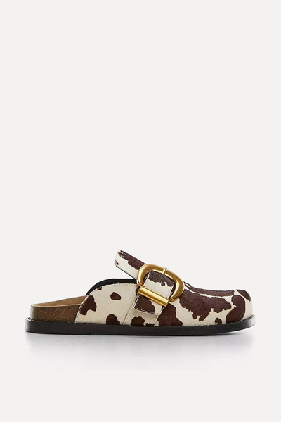 Animal Print Mules from Mango