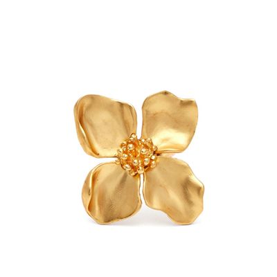 Brushed Flower Ring from Oscar de la Renta