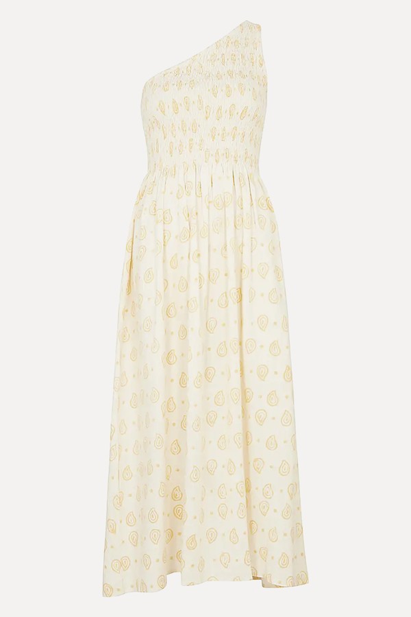 Tara Printed Linen-Blend Midi Dress from Cloe Cassandro