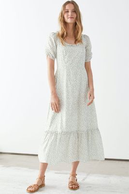 Puff Sleeve Scoop Neck Dress from & Other Stories