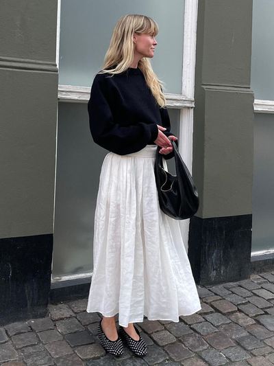 The Hot Prod: Full White Cotton Skirts 