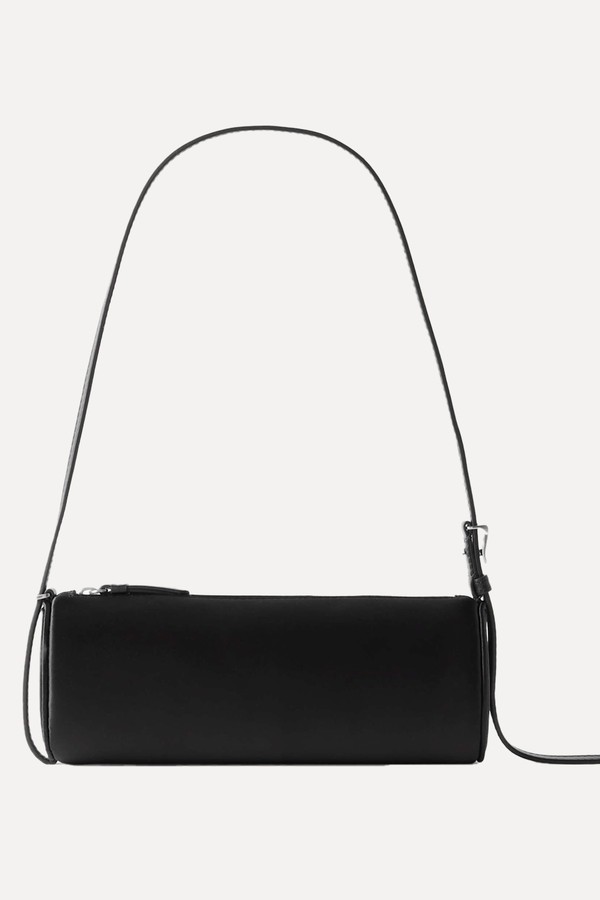Silo Leather-Trimmed Satin Shoulder Bag from Proenza Schouler