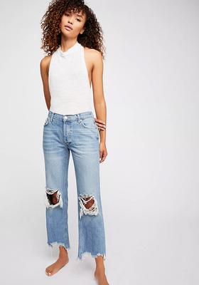 Maggie Mid-Rise Straight-Leg Jeans from Free People
