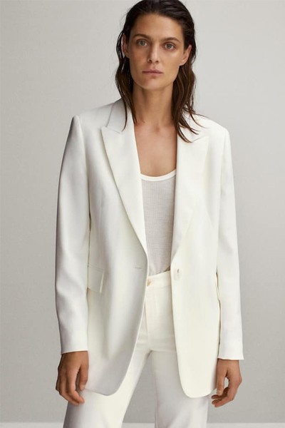 Crepe Single-Button Blazer from Massimo Dutti