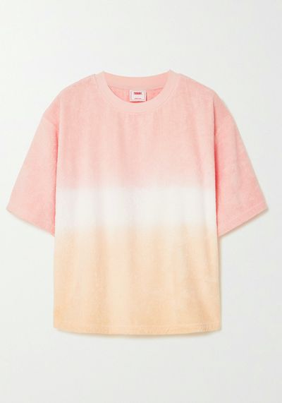 Terry Tie Ombré Cotton-Terry T-Shirt from Terry
