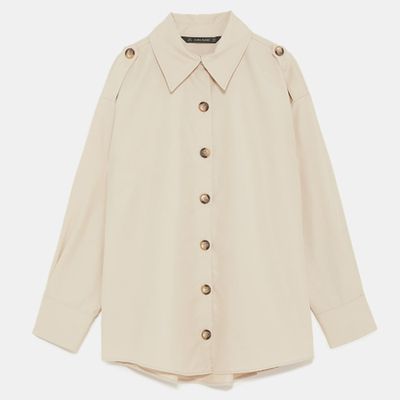 Overshirt With Contrasting Buttons from Zara