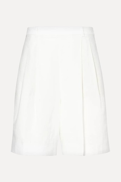 Pleated Straight-Leg Linen Shorts from Polo Ralph Lauren