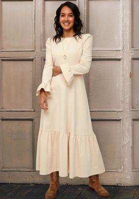 Victoria Long-Sleeved Organic Corduroy Dress