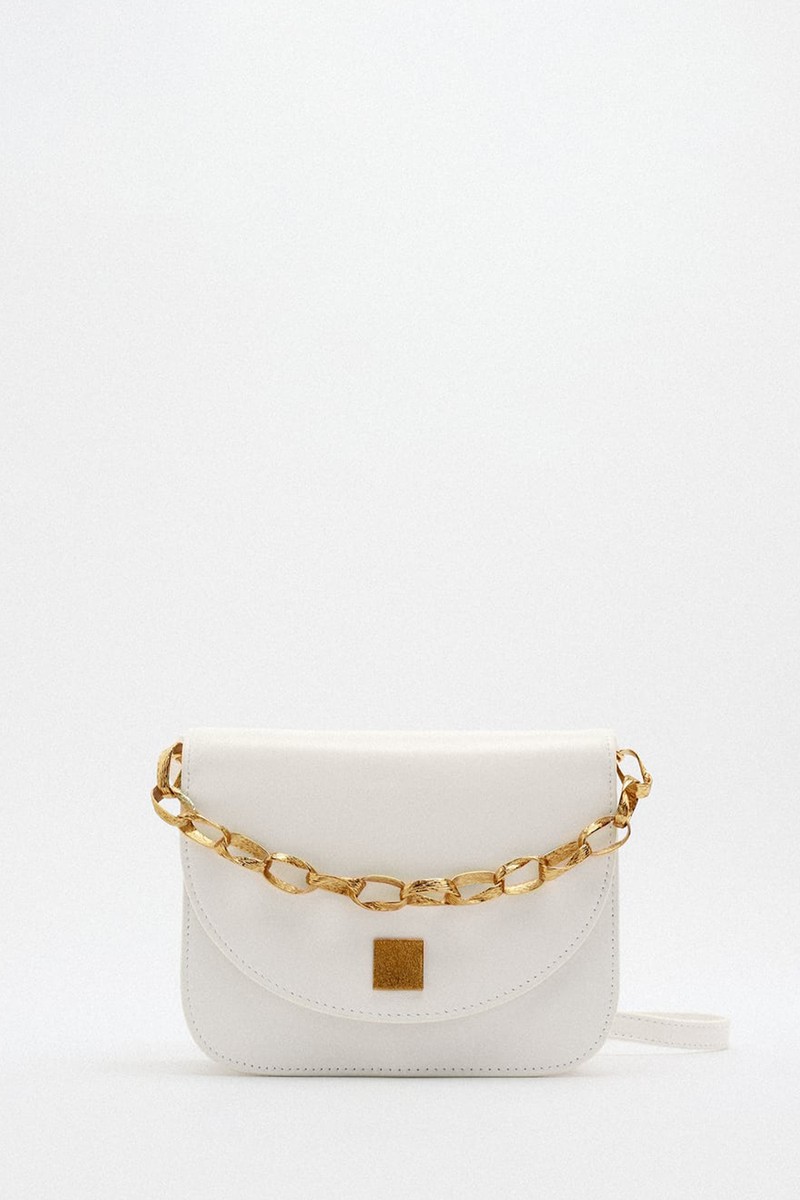 Leather Cross Body Bag from Zara