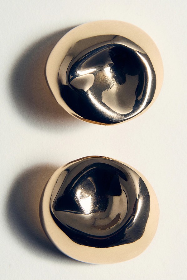 Earrings With Round Relief from Mango
