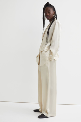 Straight Silk-Blend Trousers from H&M