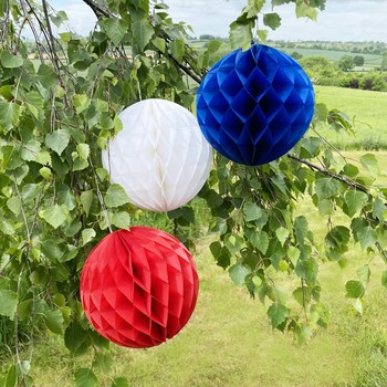 Red White And Blue Honeycombs, £16 | Postbox Party