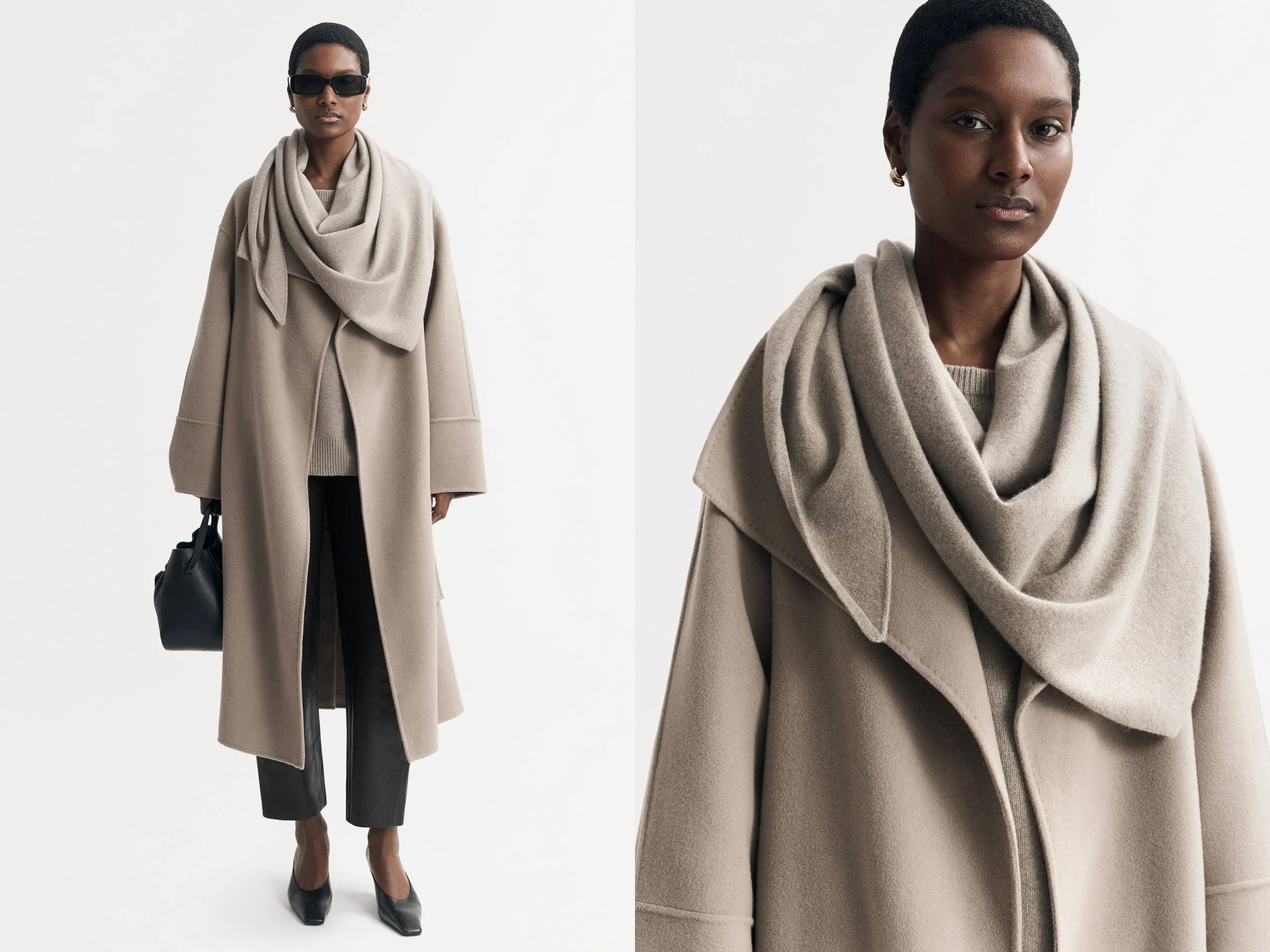 Fine Knit Triangle Cashmere Scarf from Soft Goat