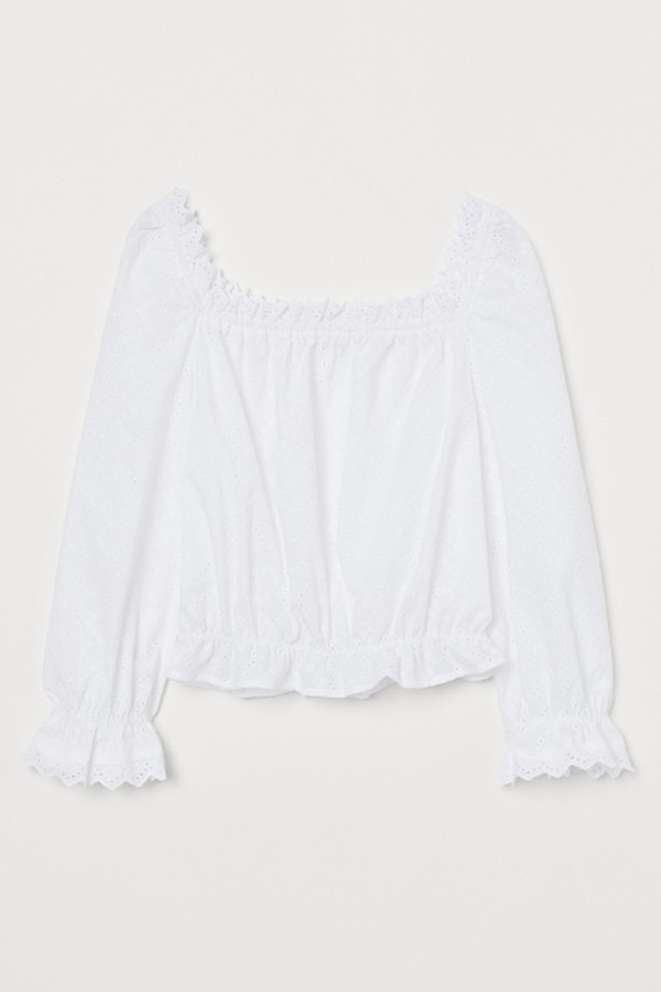 Blouse With Broderie Anglaise from H&M