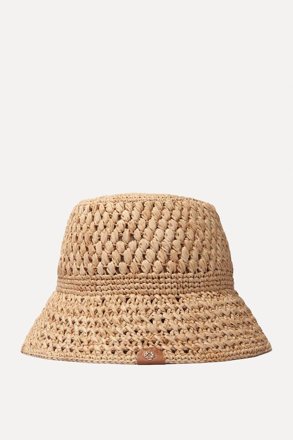 Crochet Raffia Bucket Hat from Maje