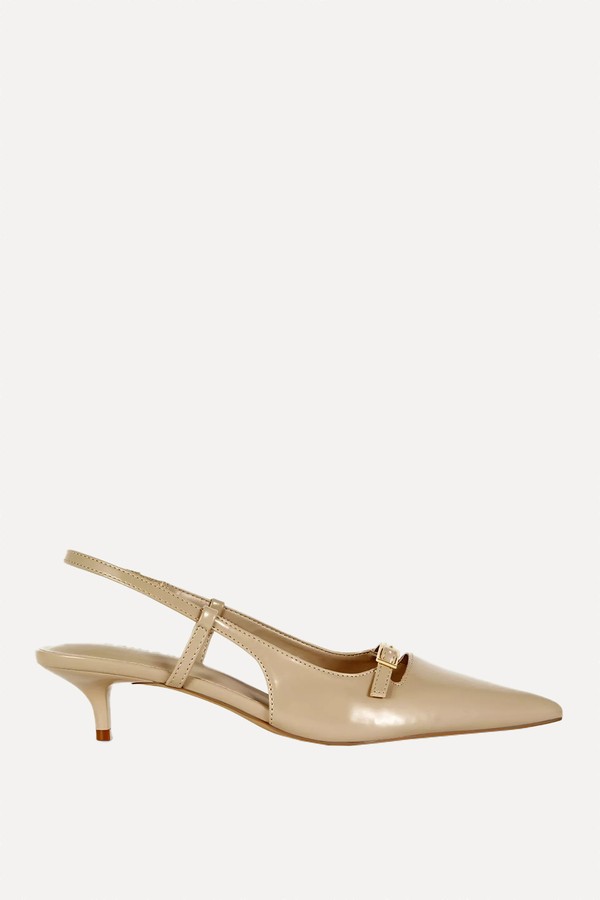 Buckle Slongback Kitten Heels