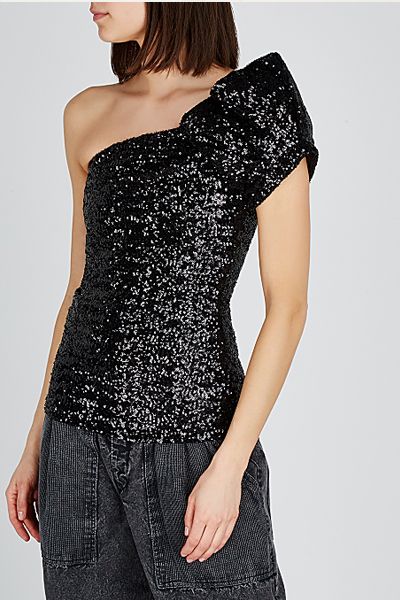 Ocha Sequin One-Shoulder Top from Isabel Marant