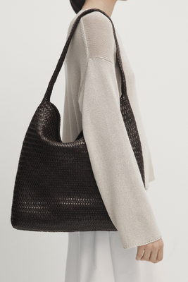 Woven Nappa Leather Bag from Massimo Dutti