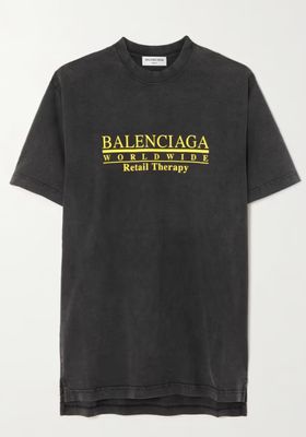Oversized Printed Cotton-Jersey T-Shirt from Balenciaga