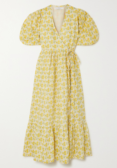 Thulla Floral-Print Linen Wrap Dress from Faithfull The Brand