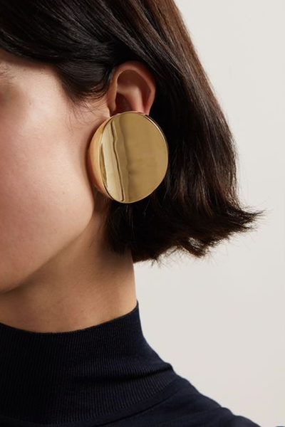 Gold-Tone Clip Earrings from Saint Laurent