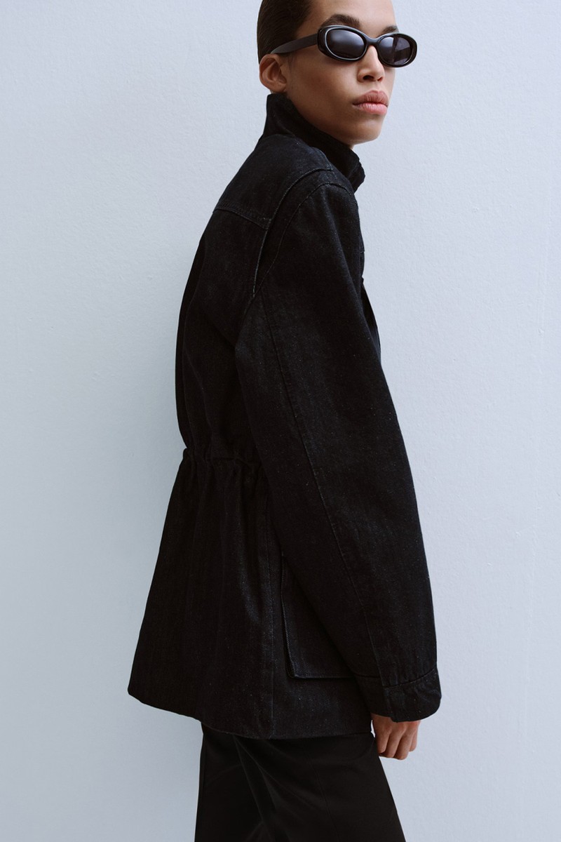 Oversized Denim Parka With Pockets