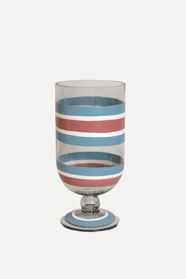 Striped Glass Hurricane from Birdie Fortescue