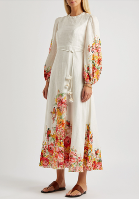 Mae Printed Linen Midi Dress from Zimmermann