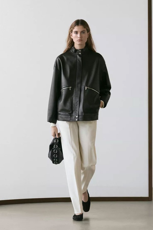 Nappa Leather Jacket With Pocket Details 