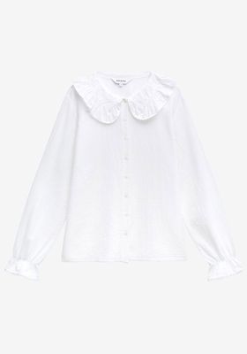 Organic Cotton Frill Collar Shirt