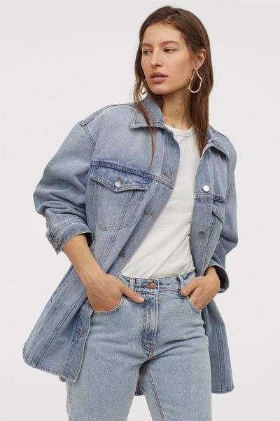 Oversized Denim Shirt Jacket from H&M