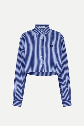 Striped Poplin Shirt from MIU MIU