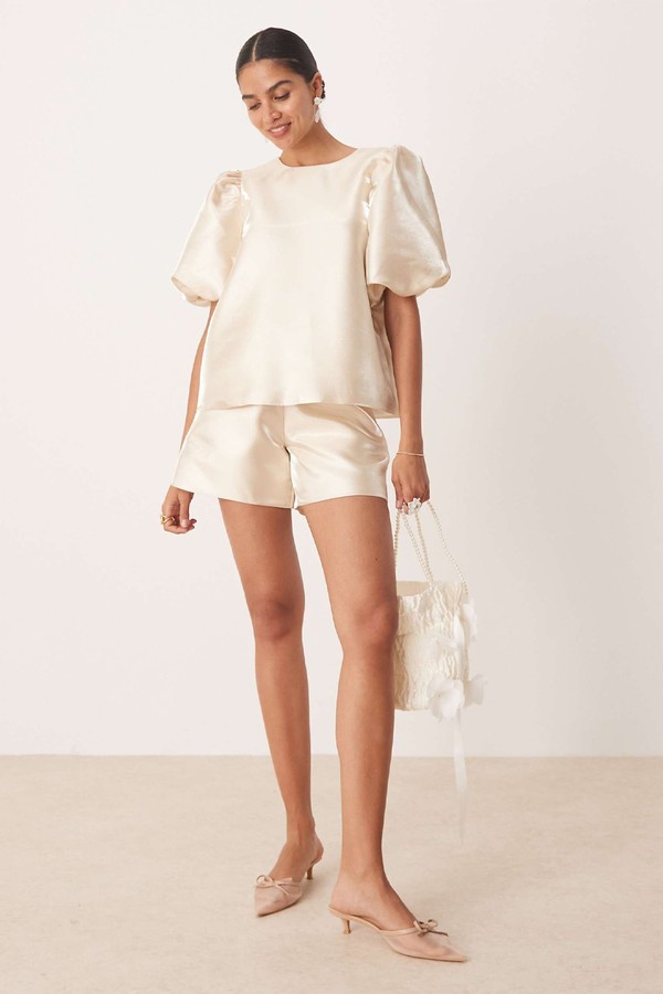 High Shine Multiway Tie Detail Smock Top Co-Ord from Amy Lynn