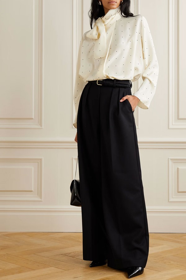 Tie-Detailed Silk Blouse from Róhe