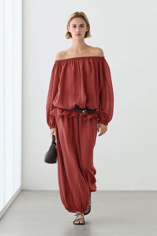 Flowing Boat Neck Shirt