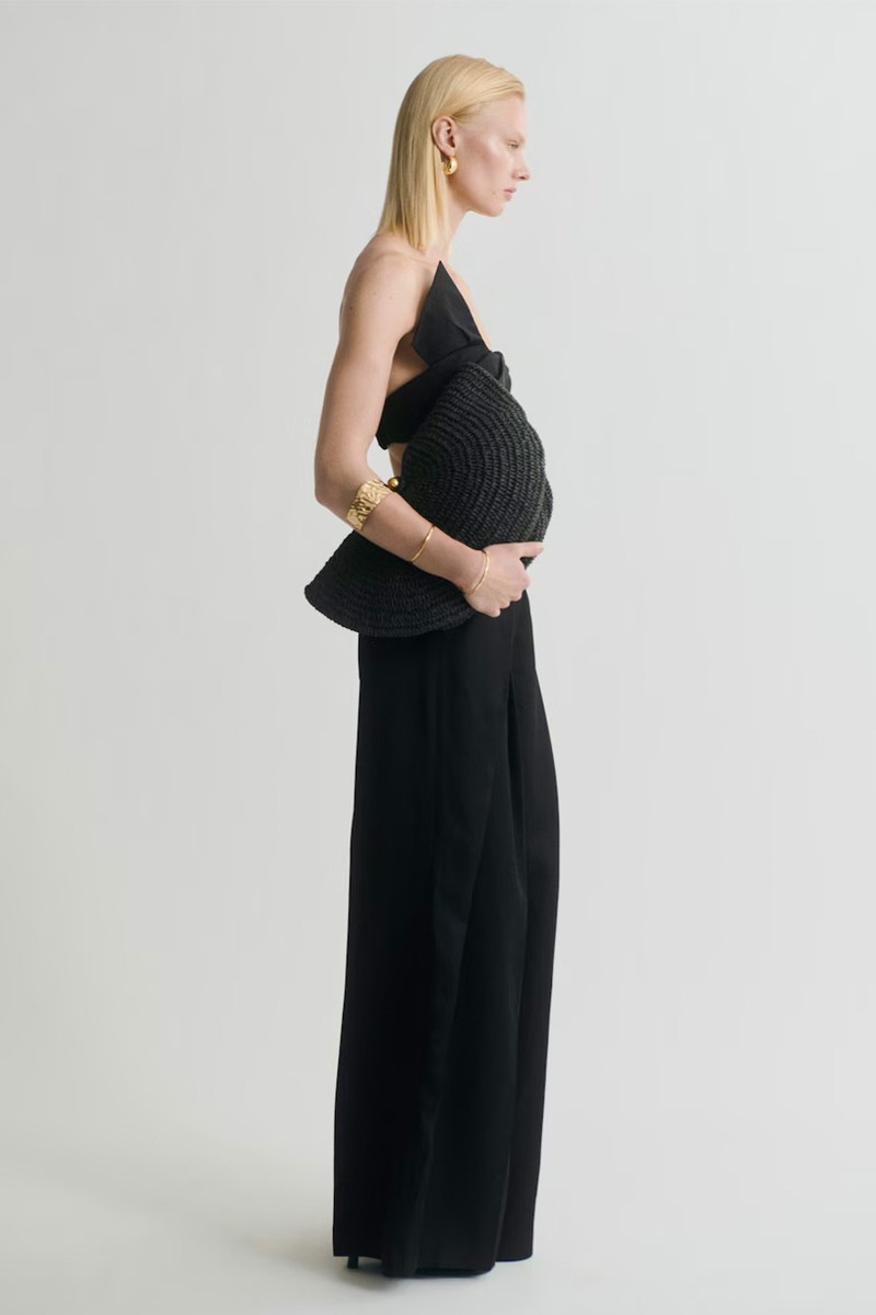 Wideleg Pleated Trousers