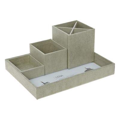 Beige Lena Desk Organiser