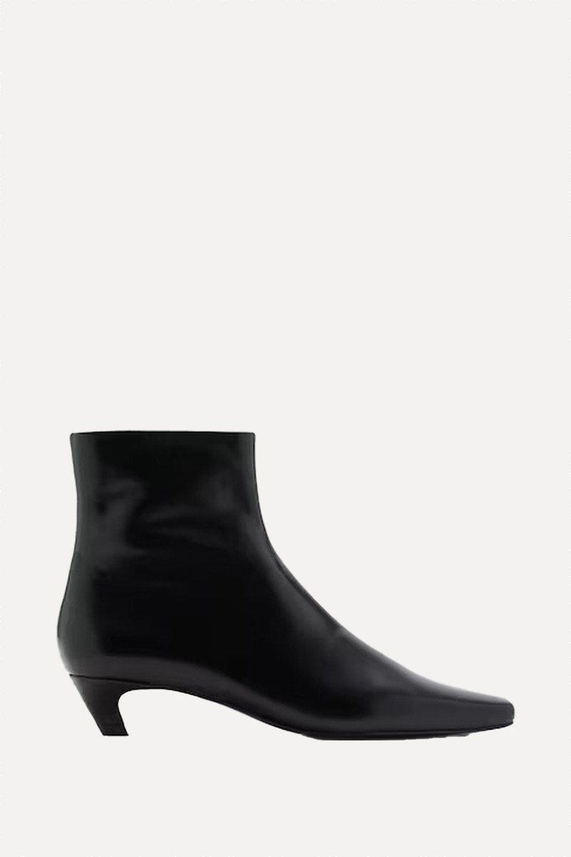 Leather Boots With Kitten Heels