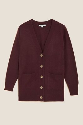 Pure Cashmere V-Neck Button Front Cardigan from Marks & Spencer