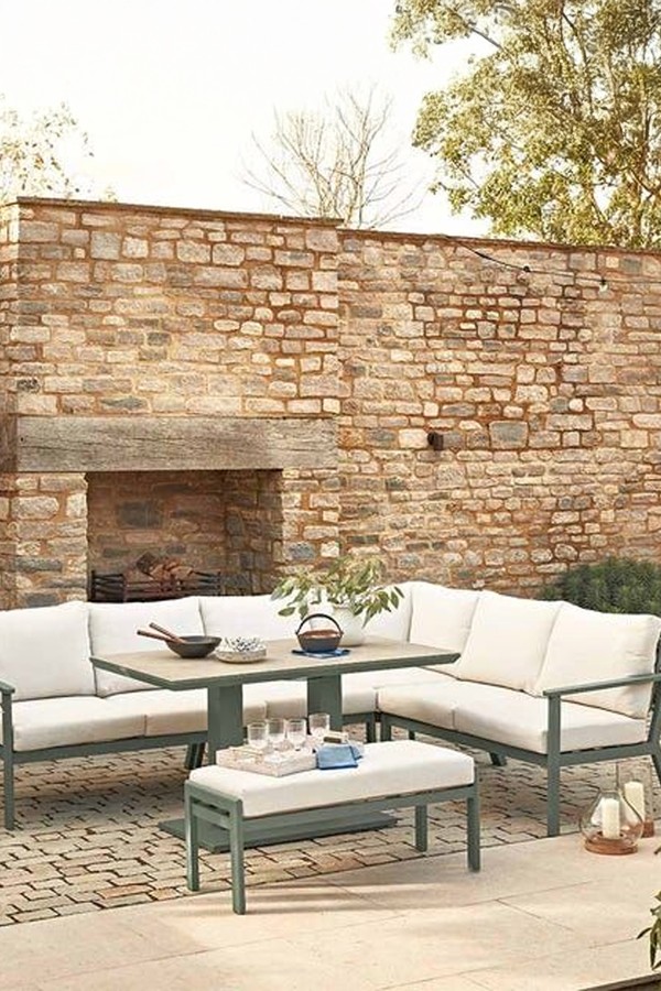 Valentina Corner Lounge Dining Set With Adjustable Table