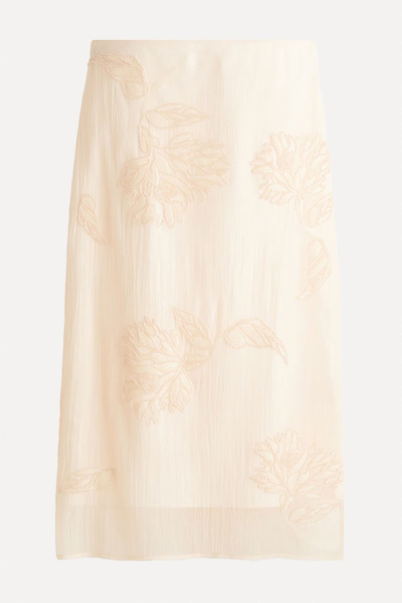 Bead-Embroidered Skirt