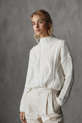 Winter Capsule Cable-Knit Sweater from Massimo Dutti 