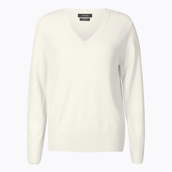 Pure Cashmere V-Neck Jumper from Marks & Spencer