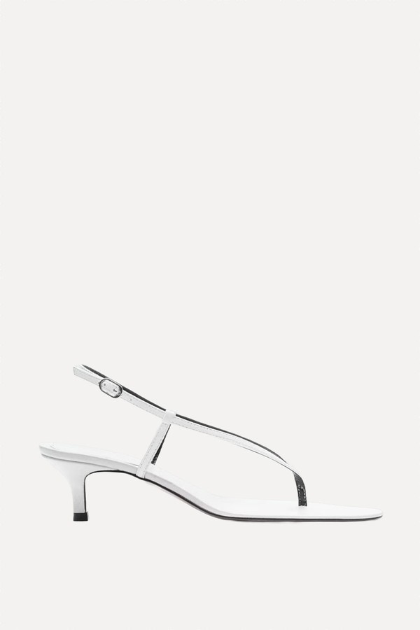 Heeled Leather Sandals With Straps from Mango
