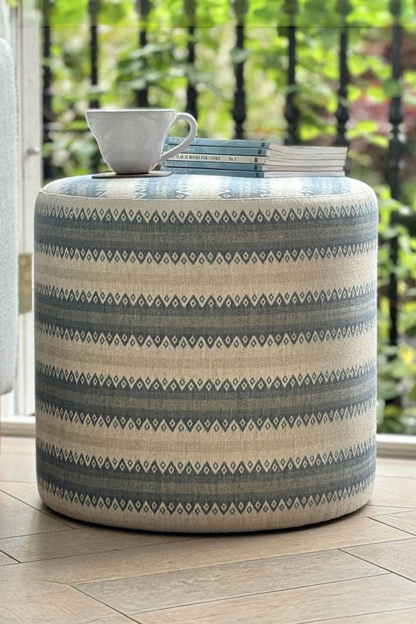 Cothay Stripe Pouffe from Village London