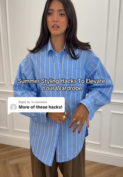 Replying to @- These are the fashion team’s summer styling hacks you need to elevate your wardrobe – save to recreate…
