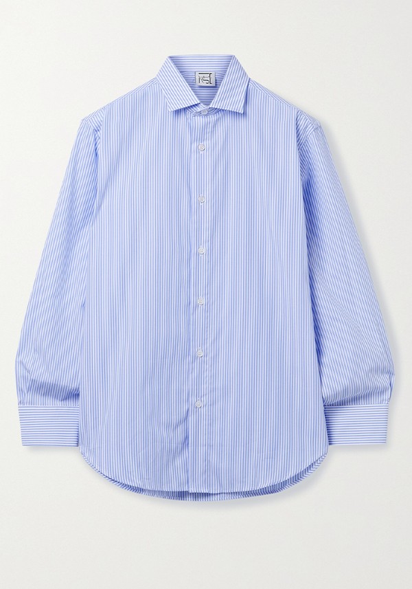 Ole Striped Organic Cotton-Poplin Shirt from Baserange