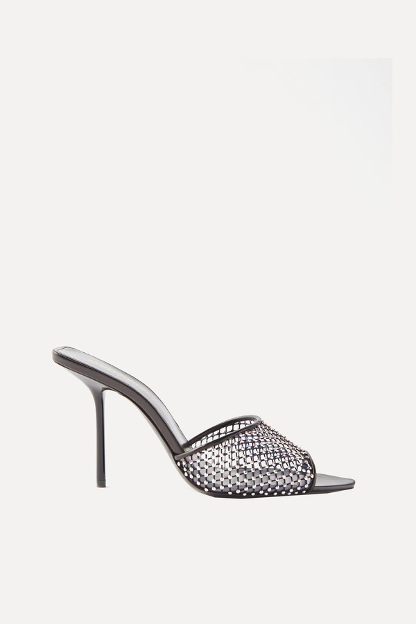 Luz 95 Crystal-Embellished Mules from Saint Laurent