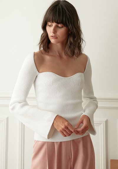 Chiara Bustier Knit Top from Pixie Market